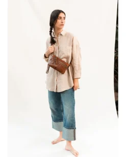 Outlet BIBA Leather Cross Bag Sherman Tan