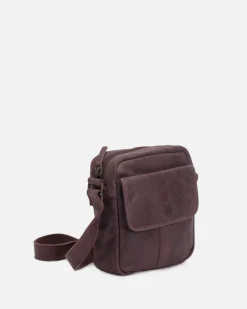 Outlet BIBA Leather Cross Bag Springfield Dark Brown