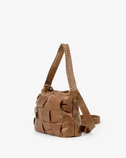 New BIBA Leather Cross Bag Troy Dark Brown