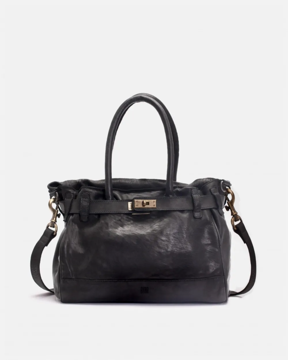 New BIBA Leather Handbag Blossom Black