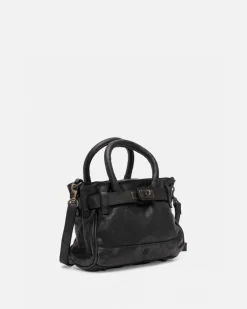 Best BIBA Leather Handbag Blossom Black
