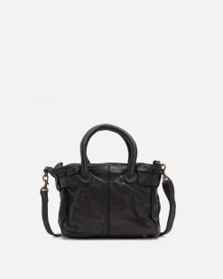 Best BIBA Leather Handbag Blossom Black