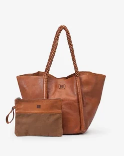 Clearance BIBA Leather Handbag Frederic Tan