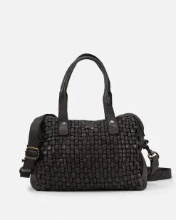 New BIBA Leather Handbag Kansas Black