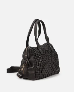 New BIBA Leather Handbag Kansas Black