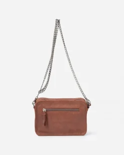Sale BIBA Leather Handbag Logan Crush Tan