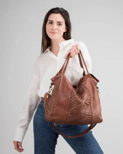 Clearance BIBA Leather Handbag Mcbee Tan