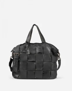 Outlet BIBA Leather Handbag Troy Black