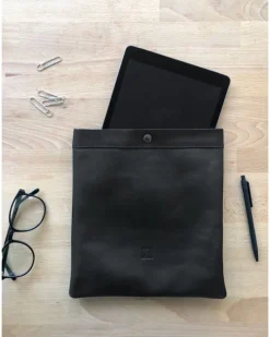Outlet BIBA Leather Pencil Case Casual Black