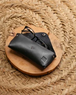 Best BIBA Leather Pencil Case Casual Black