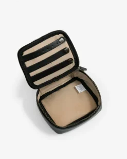 Clearance BIBA Leather Pencil Case Luxury Black