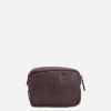 Discount BIBA Leather Pencil Case Springfield Dark Brown