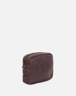 Discount BIBA Leather Pencil Case Springfield Dark Brown