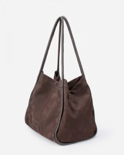 Best BIBA Leather Shoulder Bag Corwin Dark Brown