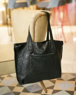 Fashion BIBA Leather Shoulder Bag Sylva Black