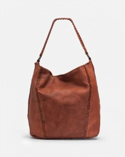 New BIBA Leather Shoulder Bag Shamrock Tan