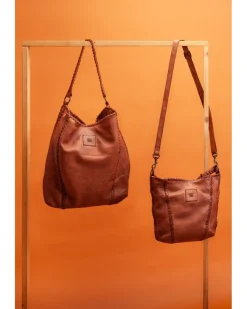 New BIBA Leather Shoulder Bag Shamrock Tan