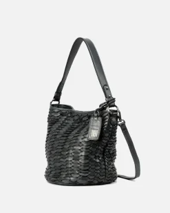 Clearance BIBA Leather Shoulder Bag Beekman Black