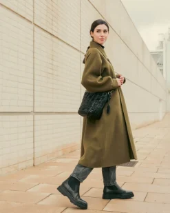 Clearance BIBA Leather Shoulder Bag Beekman Black