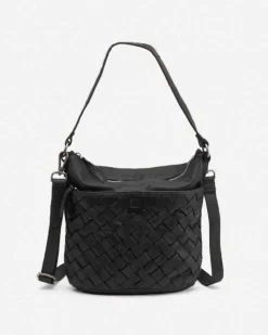 New BIBA Leather Shoulder Bag Lewisburg Black