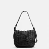 Outlet BIBA Leather Shoulder Bag Hardy Black
