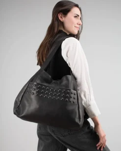 Online BIBA Leather Shoulder Bag Lubbock Black