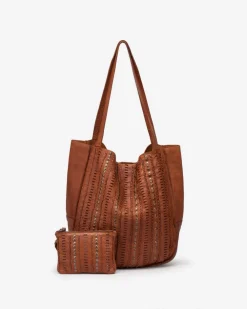Discount BIBA Leather Shoulder Bag Wickenburg Tan