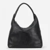 Fashion BIBA Leather Shoulder Bag Leary Black