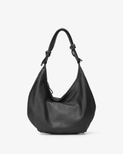 Fashion BIBA Leather Shoulder Bag Monette Black
