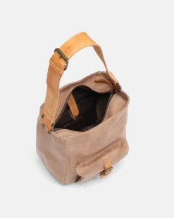 Sale BIBA Leather Shoulder Bag Silverton Tan