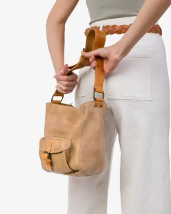 Sale BIBA Leather Shoulder Bag Silverton Tan