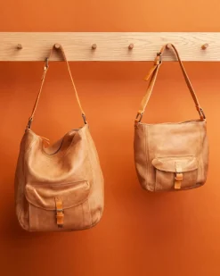 Sale BIBA Leather Shoulder Bag Silverton Tan