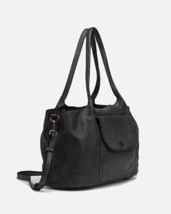 Clearance BIBA Leather Shoulder Bag Winona Black