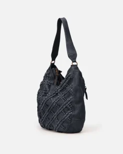 Clearance BIBA Leather Shoulder Bag Bodcaw Black