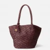 Best BIBA Leather Shoulder Bag Alloway Aubergine