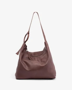 Best BIBA Leather Shoulder Bag Relovell Dark Brown