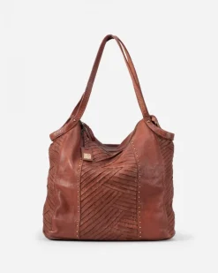 Best BIBA Leather Shoulder Bag Mcbee Tan