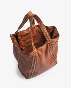 Sale BIBA Leather Shoulder Bag Sherman Tan