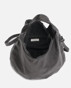 Hot BIBA Leather Shoulder Bag Buxton Snake Black