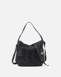 Outlet BIBA Leather Shoulder Bag Andrews Black