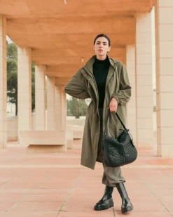 Outlet BIBA Leather Shoulder Bag Andrews Black