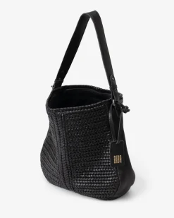 Outlet BIBA Leather Shoulder Bag Andrews Black
