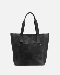 Outlet BIBA Leather Shoulder Bag Texas Black