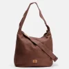 Fashion BIBA Leather Shoulder Bag Kirkland Taupe