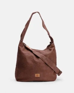 Fashion BIBA Leather Shoulder Bag Kirkland Taupe