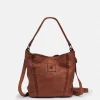 Sale BIBA Leather Shoulder Bag Shamrock Tan