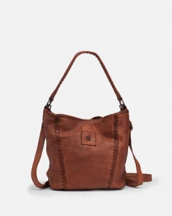 Sale BIBA Leather Shoulder Bag Shamrock Tan