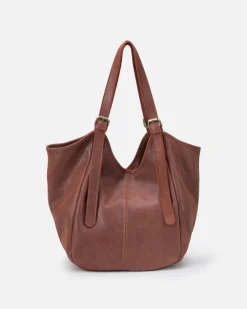 Fashion BIBA Leather Shoulder Bag Destin Tan