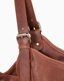 Fashion BIBA Leather Shoulder Bag Destin Tan