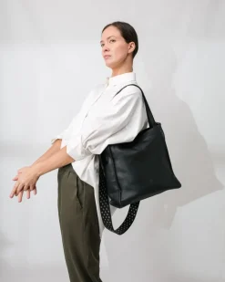 Best BIBA Leather Shoulder Bag Easley Black